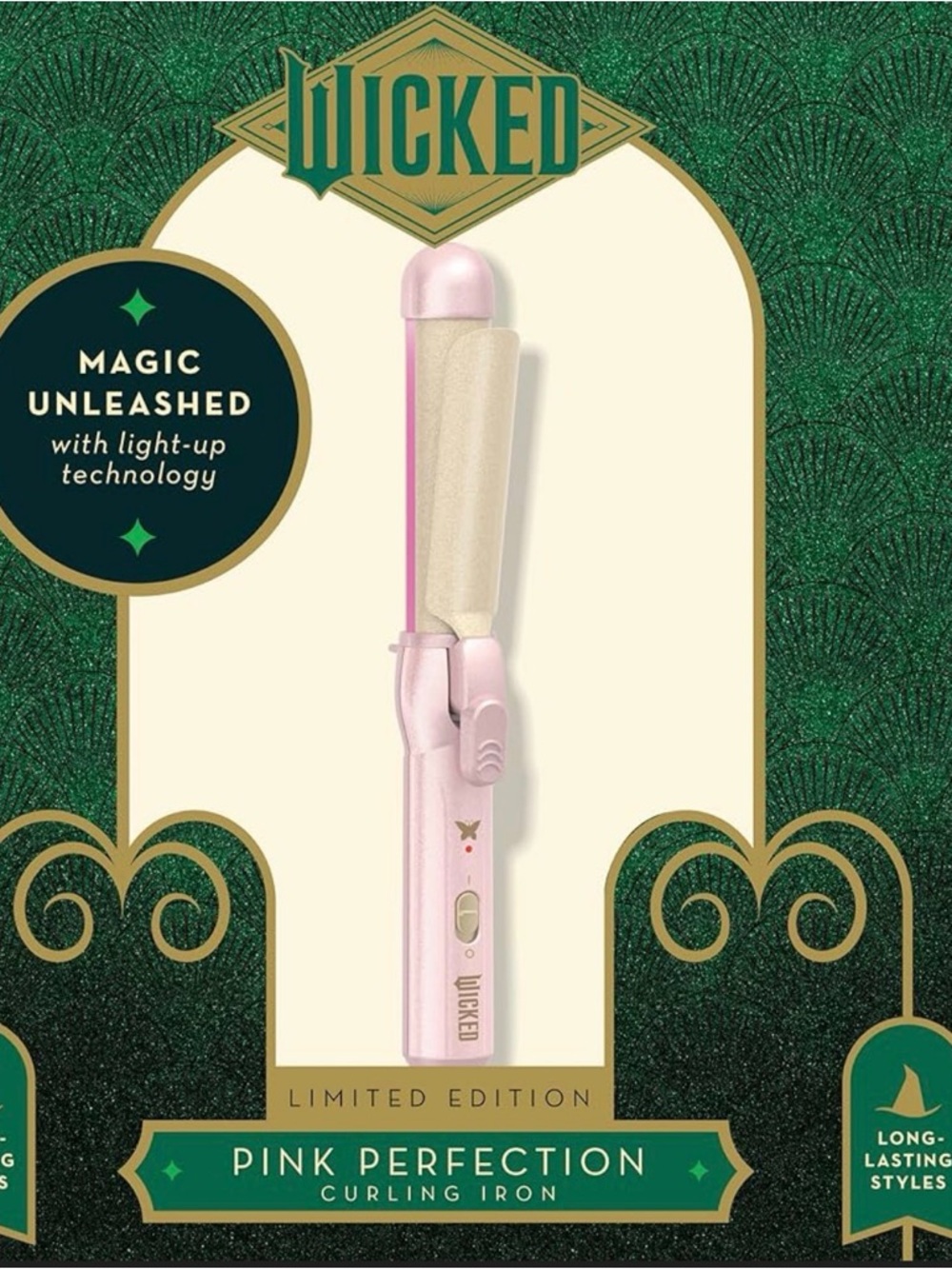 “DUO “WICKED Emerald green  FLAT IRON & Glinda CURLING IRON  1”
